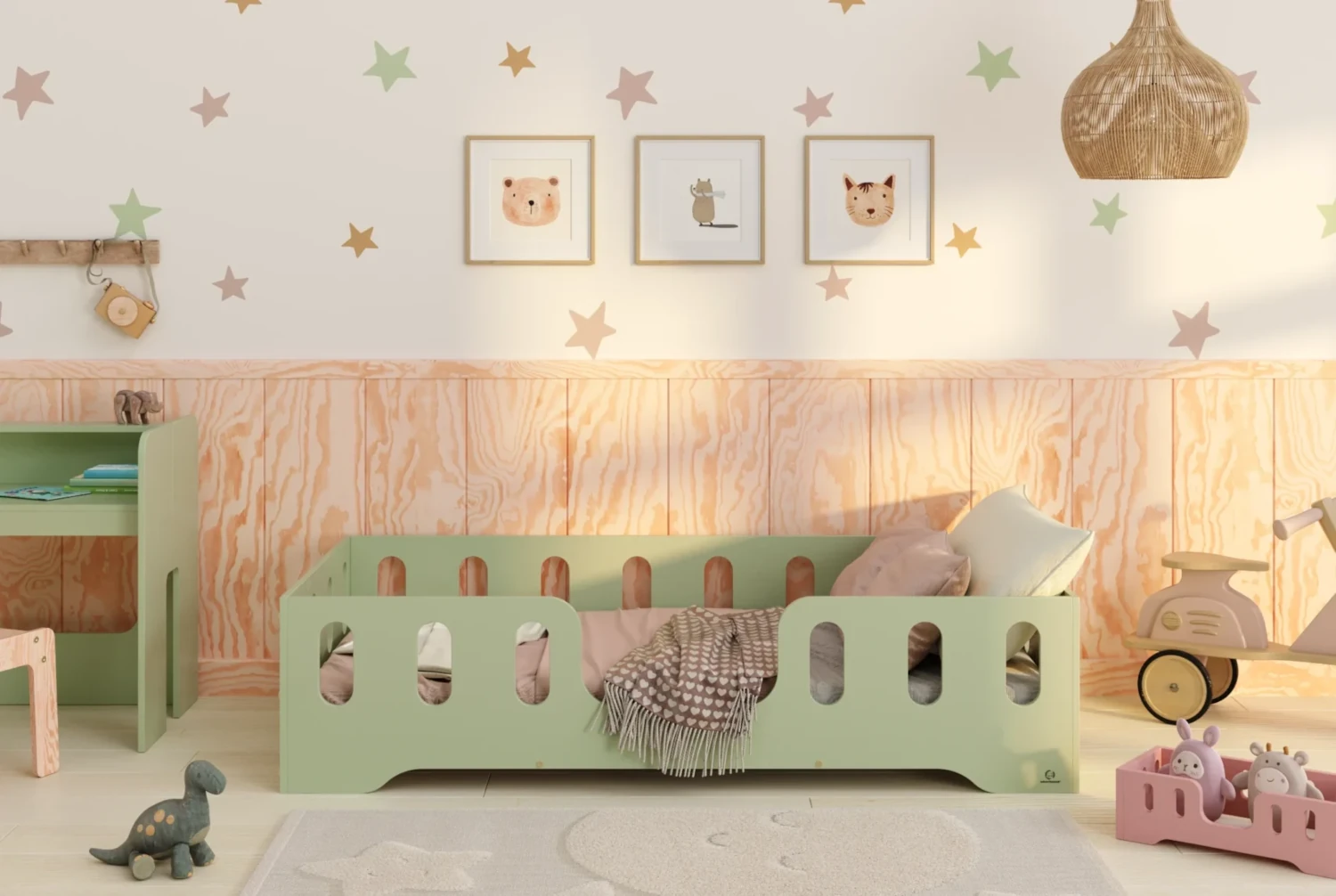 Łóżeczko dla lalek MINI TILA 2 Montessori Drewniane